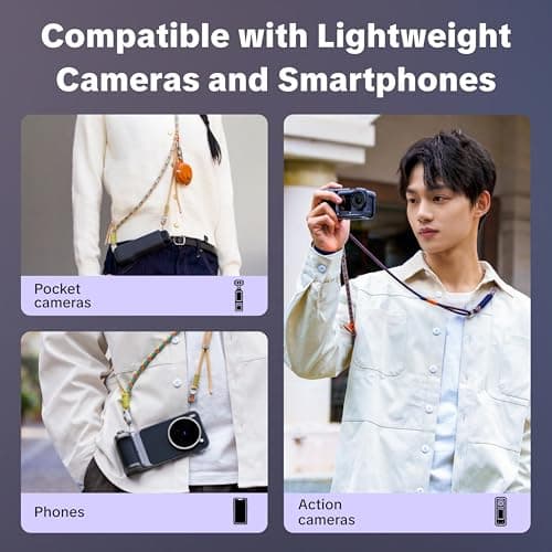 PGYTECH Camera Strap for Pocket 3/4/4P, Braided Lanyard, Green — view 4