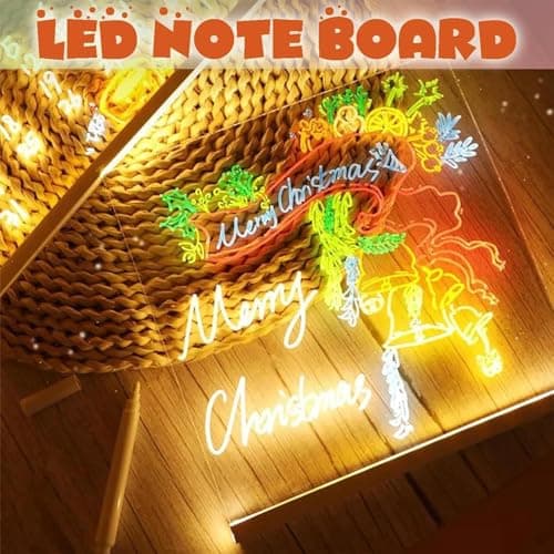 Luminous Drawing Board - LED Drawing Board with 7 Quick-Dry Markers for Children - Luminous Board for Home Nursery Travel Schools — view 2