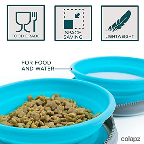 Colapz Collapsible Dog Bowls with Travel Case 2 Pack — view 2