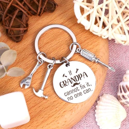 Grandad Keyring Personalized Gifts for Grandad Gifts for Grandparents Grandad Birthday Gifts Christmas Gifts for Grandpa from Granddaughter and Grandson Grandad Gift Ideas Funny Gifts for Grandad — view 6
