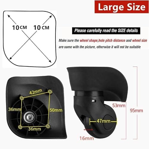 Suitcase Replacement Wheels,2 PCS PVC Luggage Wheels for Travel Case — view 2