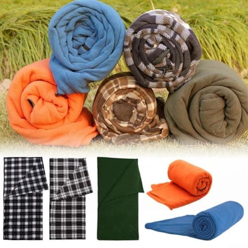 Portable Sleeping Bag Liner 510g for Backpacking(Orange) — view 3