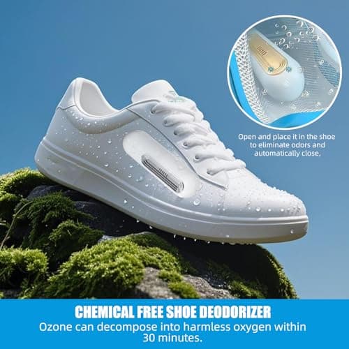 Shoe Odor Elimination with Ozone Technology, Portable Shoe Deodorizer, Fresh & Strong Mode Odor Eliminator for Shoes For Sneaker, Boot, Leather Shoes, Travel, Car, Refrigerator, Cabinet (White,2-Pack) — view 3