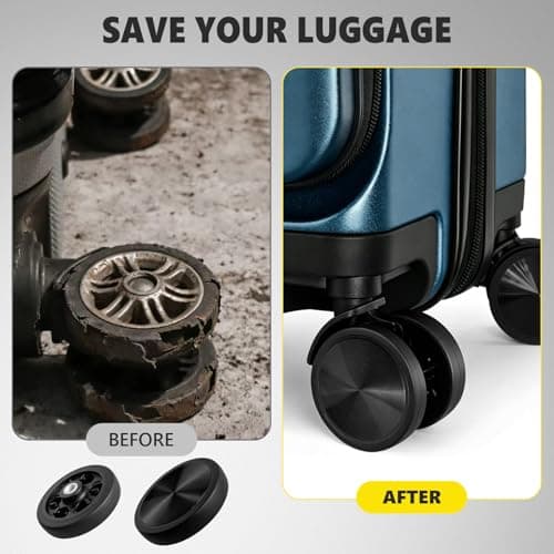 8 Pack 50mm Luggage Wheels Replacement Kit for Suitcase Caster Repair — view 6