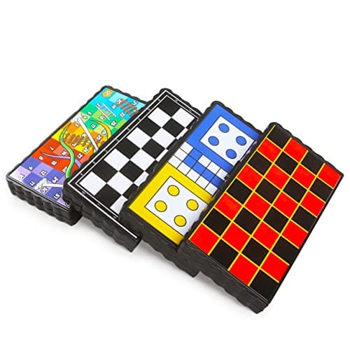 abeec 4 Mini Magnetic Games – 4 x Travel Games Includes Chess, Snakes And Ladders, Ludo & Draughts – Plane Activities For Kids - Travel & Pocket Games - Mini Travel Games — view 3