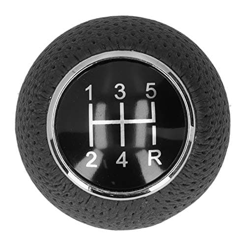 UPALDHOU 5 Speed Gear Shift Knob, Genuine Leather Shifter Stick with 3 Plastic Adapters, Screws, Hex Wrench, for Universal Manual Transmission Vehicles — view 4