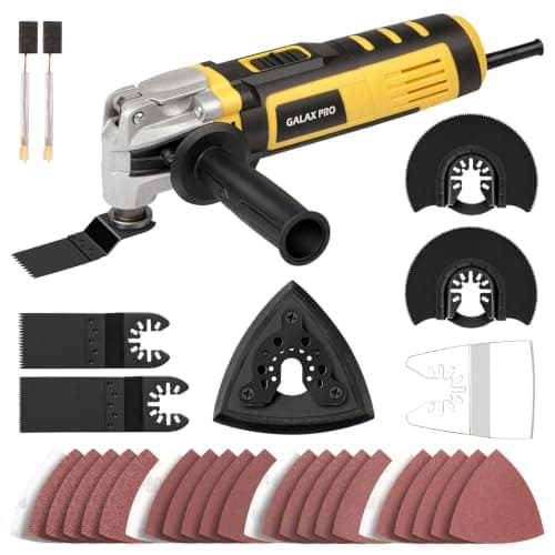 GALAX PRO 400W Oscillating Multi Tool,Quick Release 6-Speed,30Pc-Yellow