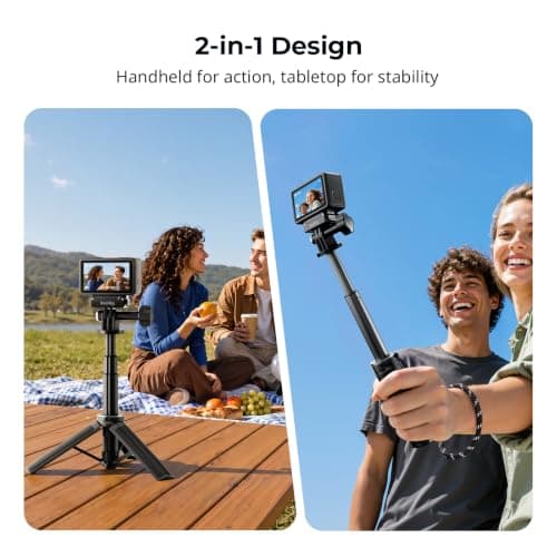 SMALLRIG One-Touch Open Action Camera Selfie Stick Tripod, 5.2-12in — view 4