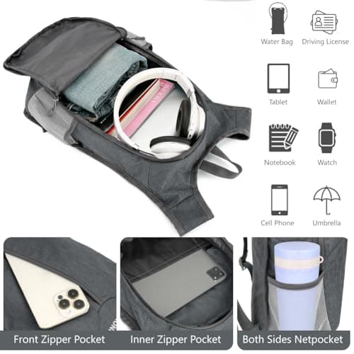 flintronic Foldable Backpack, Ultra Lightweight Rucksack, 16L Hiking Backpack, Unisex Packable Backpack For Men Women, Waterproof Travel Daypack For Outdoor Sport Biking Hiking Climbing — view 3