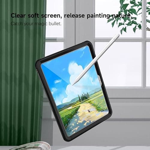 For iPad (A16) 11th/10th Gen 11"/10.9"Case Built-in Screen Protector Black — view 4