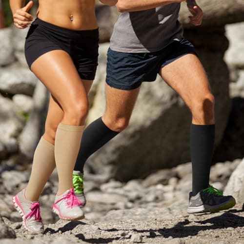 2 Pairs 20-30 mmhg Compression Socks for Women Men — view 5
