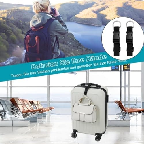 2 Pack Luggage Straps Add a Bag,Adjustable Jacket Holder & Suitcase Belt to Secure Extra Bags, Hands-Free Travel Accessory — view 5