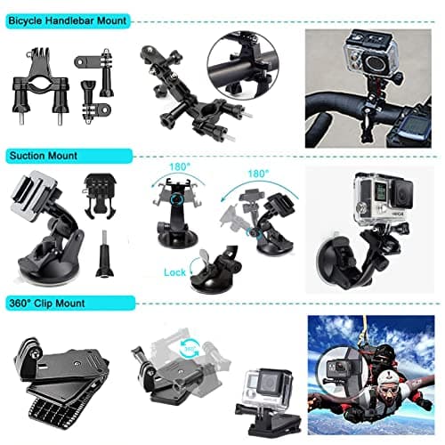 Ci-Fotto Action Cameras Accessory Set, 50-in-1 Sports Camera Accessories — view 4