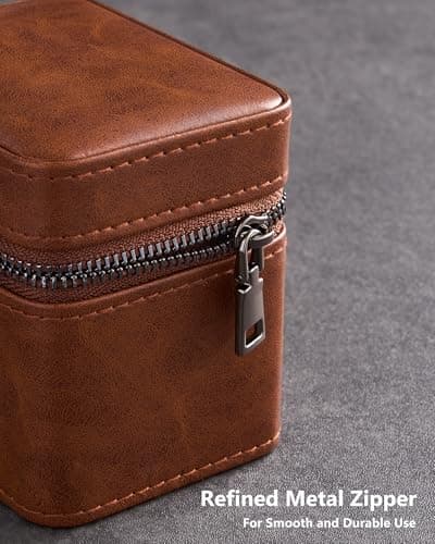 ProCase Single Watch Travel Case for Men, Portable Watch Holder -Brown — view 5