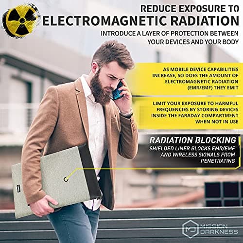 Mission Darkness Dry Shield Faraday Laptop Sleeve // Slim Waterproof Bag for Laptop Computers, RF Shielding Liner, Felt Padding, Magnetic Roll Closure, Signal Blocking, Anti-hacking, Data Security — view 6