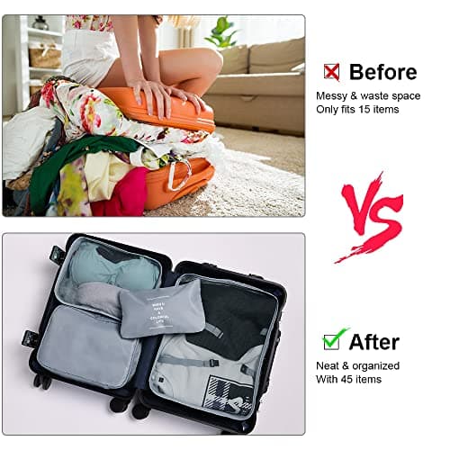 OSDUE Packing Cubes for Suitcase, 8PCS Thickening Travel Organiser Packing Bags Lightweight Travel Accessories Organizers Essentials Clothes Shoes Cosmetics Toiletries Storage Bags — view 4