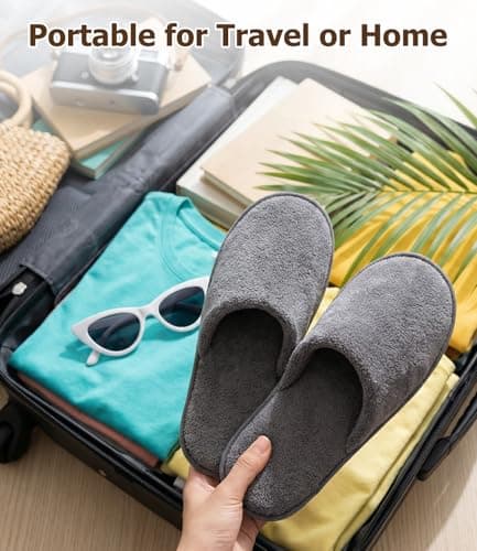 YOZAIUUI Hotel Slippers for Guests - 10 Pairs Disposable Pack — view 5