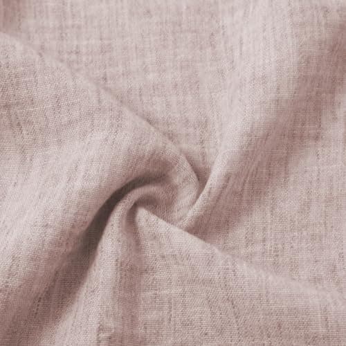 Women's Linen Blouse Summer Muslin Short Sleeve Shirt Crew Neck Basic Tops Elegant Cotton Linen Tops Plain Summer Vacation Beach Travel Blouse Light and Airy Sport Yoga Blouses & Tunics for Women — view 6