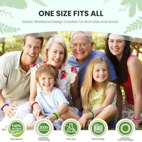 Asddage Mosquito Repellent Bracelet 24 Pack, DEET-Free, Natural Plant Oil — view 5