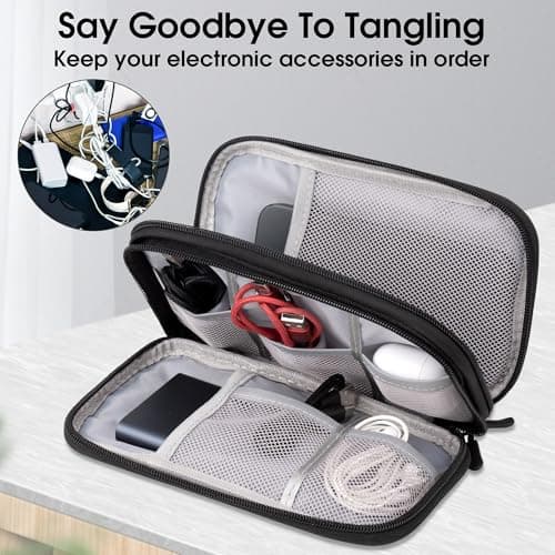Arae Travel Essentials Electronic Organizer Double Layer - Black, M — view 5