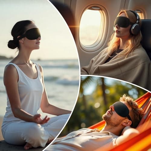 Trilancer Blackout Sleep Mask, 3D Eye Mask for Sleeping, Men & Women-Black — view 4