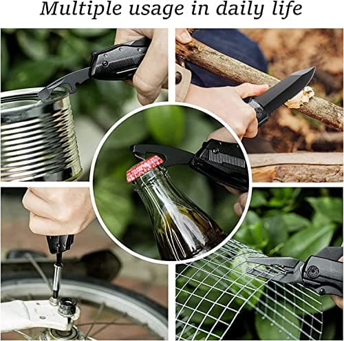 BIBURY 5 in 1 Multitools,Foldable Pliers Stainless Steel Camping Multi Tool — view 6