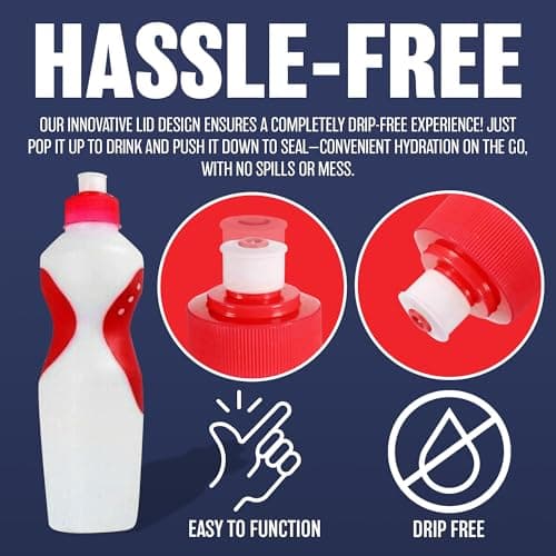 4 x 550ML PRIMA SPORTS WATER BOTTLE GYM DRINKS SCHOOL HOME OFFICE HYDRATION CYCLING HIKING RUNNING Drinking JOGGING Adults Children Kids Daily Use Fitness Outdoor BPA FREE PLASTIC Non-Toxic UK — view 6