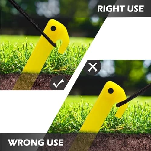 24pcs Plastic Tent Pegs Durable Spike Hook Awning Camping Caravan Pegs Accessory — view 3