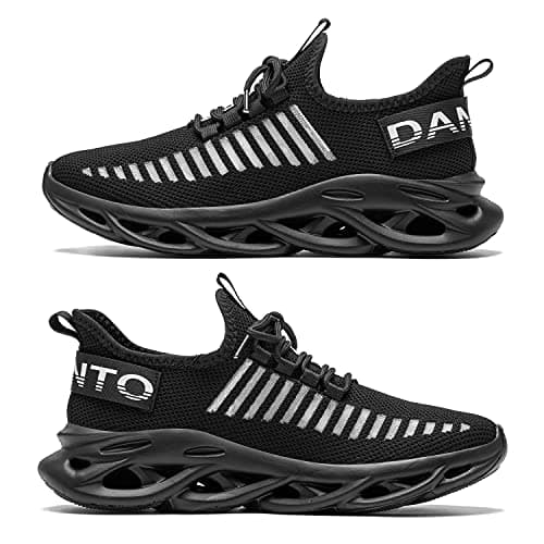 Dannto Mens Trainers Walking Womens Running Shoes(Black,42) — view 4