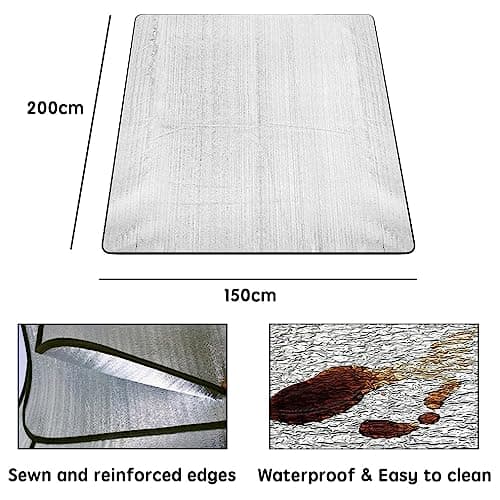 Aluminium Camping Mat, Foam Sleeping Mats for Camping, Reflective Aluminium Foil Insulation Mats, Tent Mat, Ground Mat 200 X 150 cm — view 4