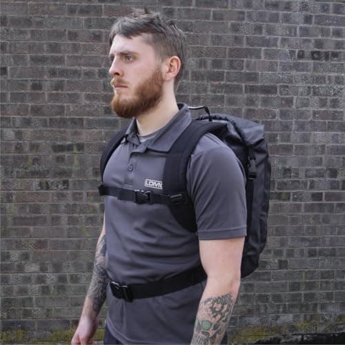 Lomo Dry Bag Daysack 30L - Black Waterproof Rucksack Roll Top — view 2