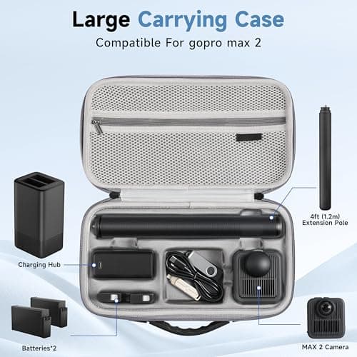 Max 2 Carrying Case for Gopro Max 2 Storage Travel Bag Accessories — view 2