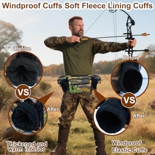 Camo Hunting Fanny Pack with Handwarmer, Waterproof Camouflage Waist Pack — view 6