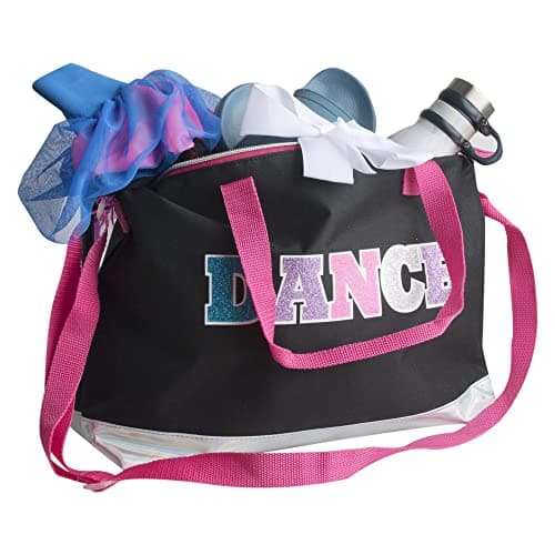 MADISON & DAKOTA Over the Shoulder Garment Dance Bags for Girls, Teen Dancers, Costumes, Boys | Holographic Glitter Dance Workout Bag for Kids, Competitions (Dance 2) — view 5