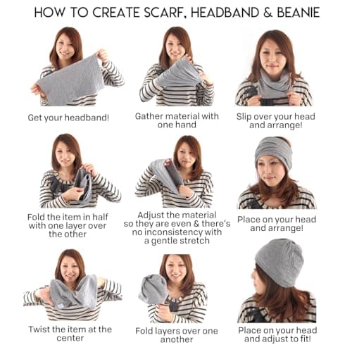 CHARM Organic Cotton Neck Warmer for Women and Men, Light Grey — view 6