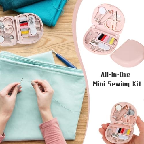 Fizzix Mini Sewing Kit Small Sewing Kit Travel Sewing Kit - Compact Travel Sewing Kit with Scissors, Thimble, Buttons, Safety Pins & More, Ideal for Home, Travel, & Emergency Repairs — view 5