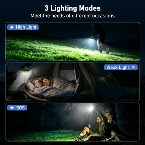Blukar Camping Lights, Camping Lantern Outdoor Lamp with Magnetic Base — view 3