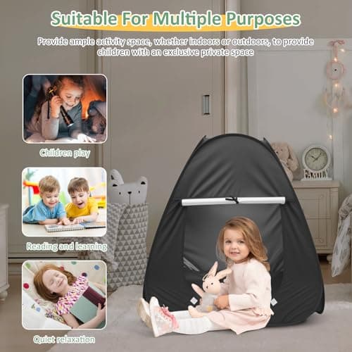 GWCYMYD Sensory Tent for Kids, Pop Up Calm Down Tent with Organizer Bag, Portable Kids Blackout Tents for Children with Autism, SPD, Anxiety to Play and Relax Improve Focus — view 5