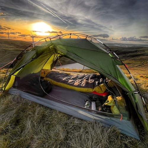 Night Cat 2 Person Camping Tent: Waterproof 2 Man Backpacking Tent Double Layer Easy Set Up Lightweight For Hiking Trekking — view 3