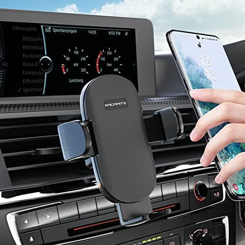 ARCANITE Simple Air Vent Mobile Phone Mount, Universal fit Phone Holder Cradle for use in Automobiles, Black — view 2