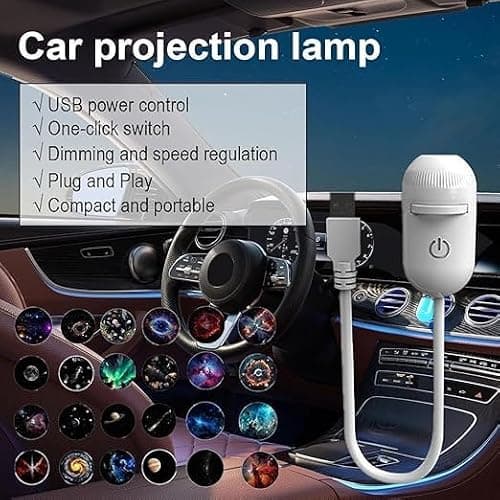 Comauo Night Light Projector, Plug-and-Play HD Star Projector (24 Films) — view 2