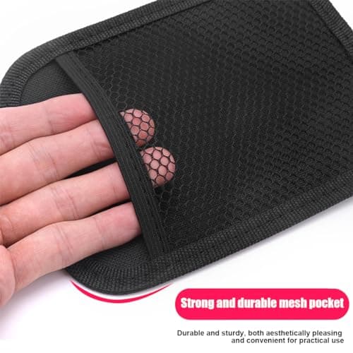 JNNJ Car Storage Organizer Net, Car Sundries Holder Mesh Bag, Self-Adhesive Phone Storage Bag, Vehicles Interior Universal Mini Elastic Rack Multifunctional — view 3