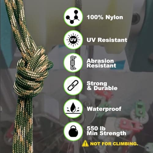 aufodara 4pcs 19ft/6 meters Paracord Rope 7 Inner Strands Nylon Rope 550lb Breaking Strength for Outdoor Survival Rope, Lanyards, Keychain, Dog Collar, DIY Kit Craft Toy (D4-B-4x19ft) — view 4