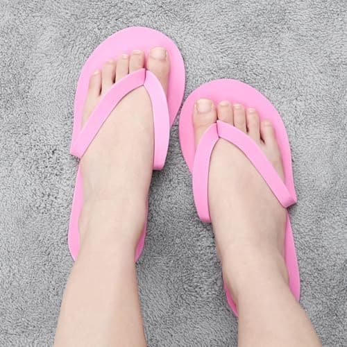 SOLUSTRE Disposable Spa Slippers Hotel Guest Footwear Beach Slippers Pedicure Slippers for Travel Home Salon Party Use Breathable Flip Flops Single Use — view 5