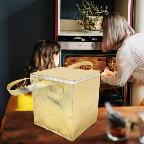 BUGUUYO Gold Non Woven Cake Cooler Bag, Foldable Waterproof Carry Tote — view 5