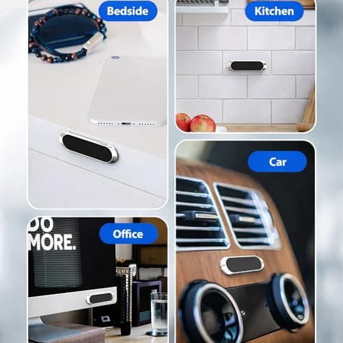 BOULTON Car Phone Holder | Universal Magnetic Dashboard Mount | Includes 2x Metal Plate for Mobile and Other Devices | Magnetic Mobile Car Mount Stand Universal Mounts — view 3