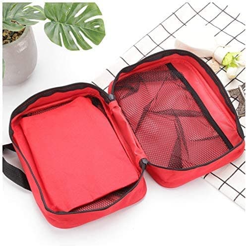PAXLAMB First Aid Bag First Aid Kit Empty Medical Storage Bag Red Trauma Bag for Emergency First Aid Kits Car Workshop Cycling Outdoors (Red 1) — view 2