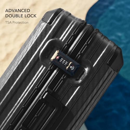 LUGG Solo Explorer 24 Inch Cabin Suitcase with Protection Cover, Aluminium Hard Frame Trolley, 66L Lightweight Luggage, 360° Spinner Wheels, TSA Lock, Water Resistant (65x45x26.5cm) - 5 Year Warranty — view 5