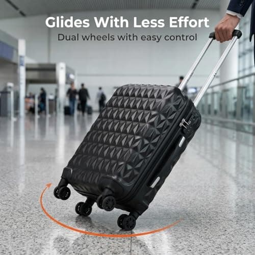 CMY Suitcase 20 Inch Cabin Hard Shell Lightweight ABS Carry-On Luggage — view 3