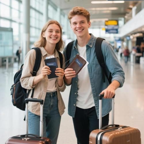 Apradas Travel Document Holder for 3 Passport, PU Leather Family Passport Wallets for Men Women, RFID Blocking Travel Wallet Family for Tickets Cards Phone Pen Gifts for Father's Day (Black) — view 2